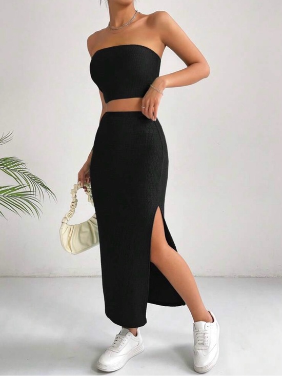 SHEIN Dresses & Skirts - Size Small Black Skirt Set